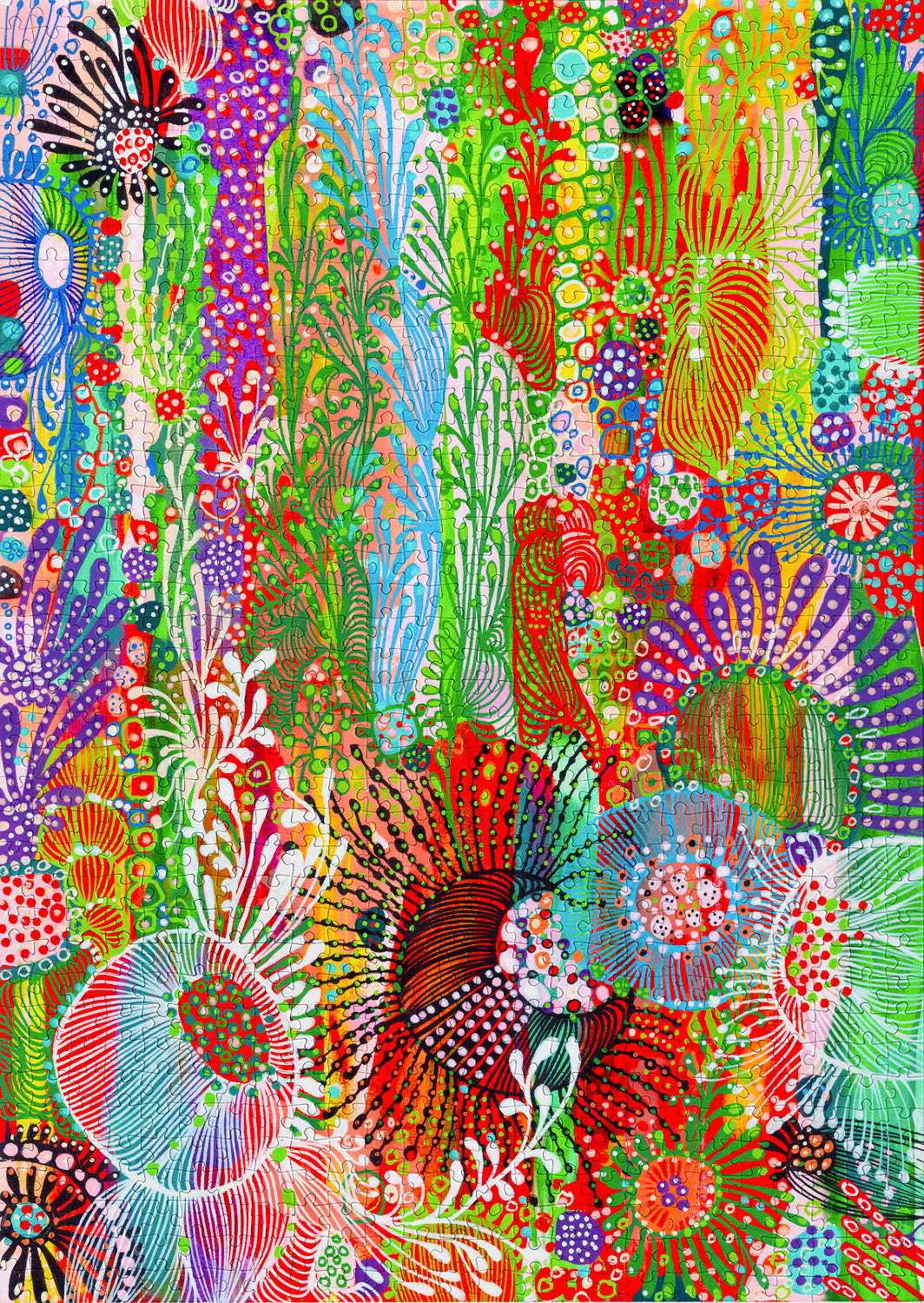 1000 Pieces Jigsaw Puzzle - Floral Curtain (2010)