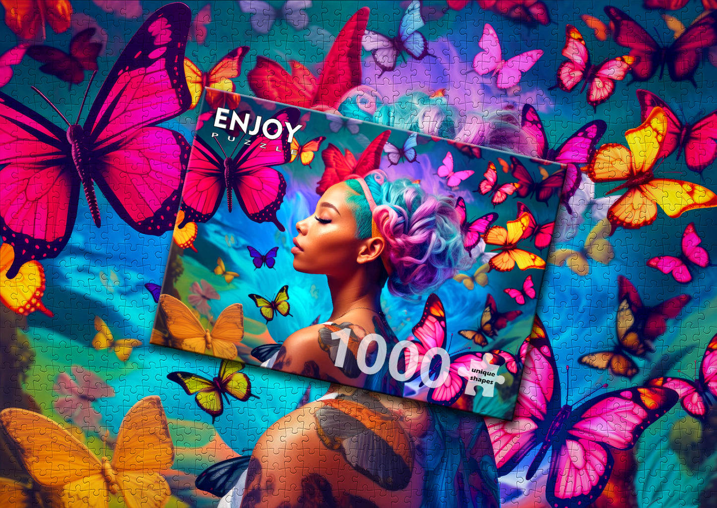 1000 Pieces Jigsaw Puzzle - Queen of Butterflies (2129)
