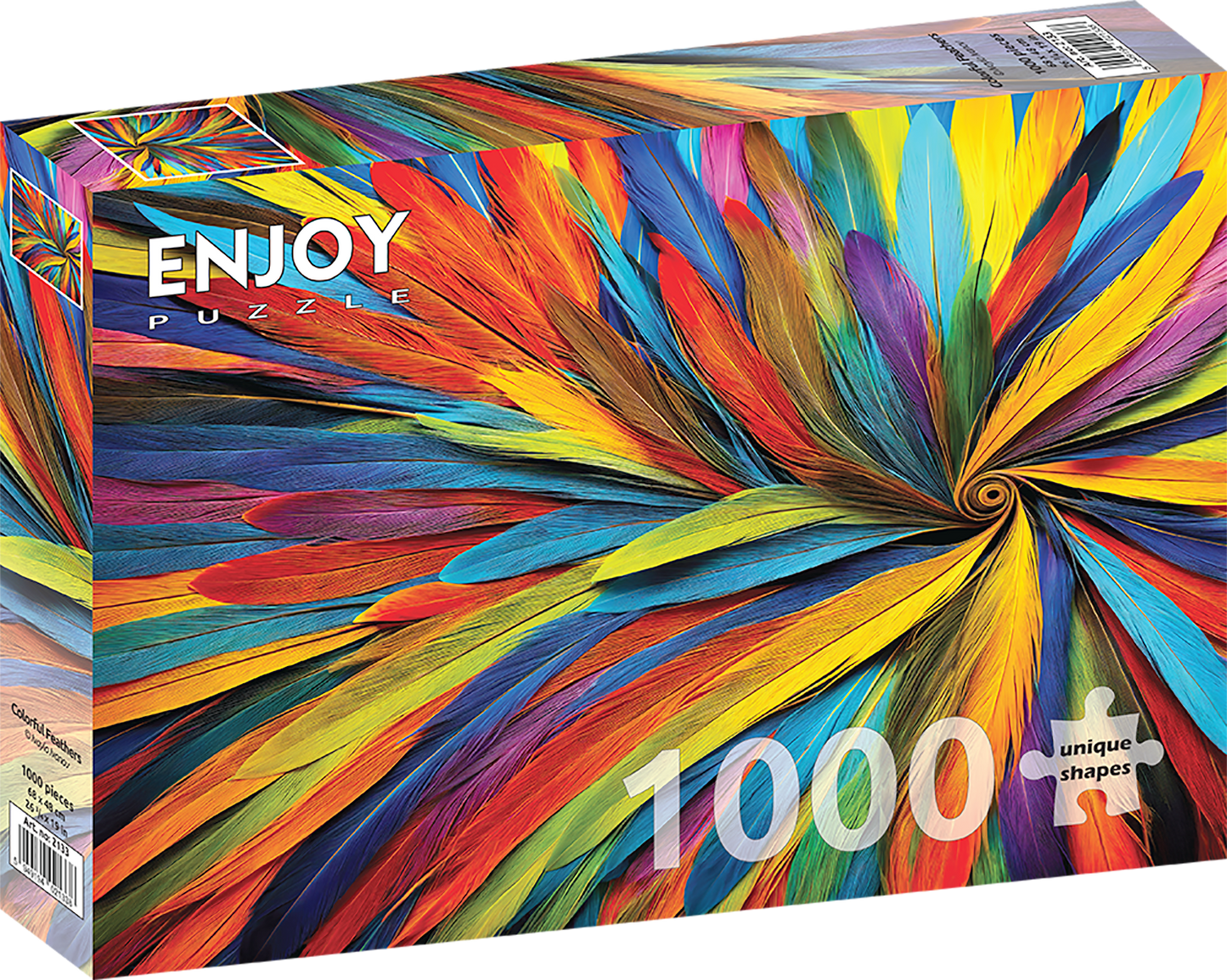 1000 Pieces Jigsaw Puzzle - Colorful Feathers (2133)