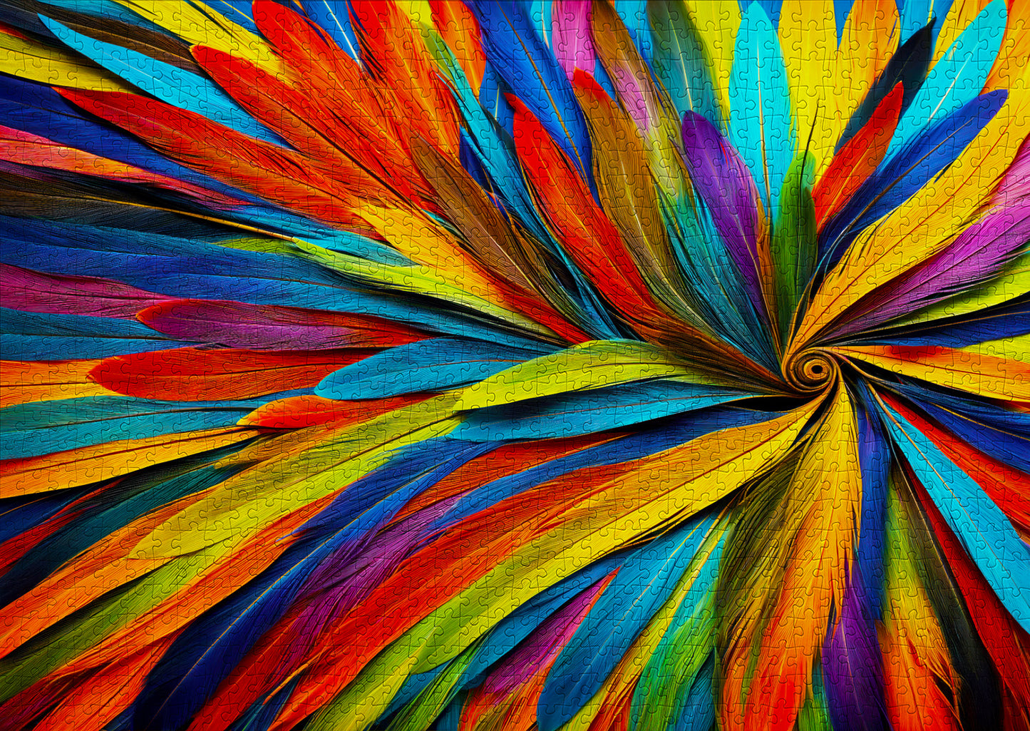 1000 Pieces Jigsaw Puzzle - Colorful Feathers (2133)