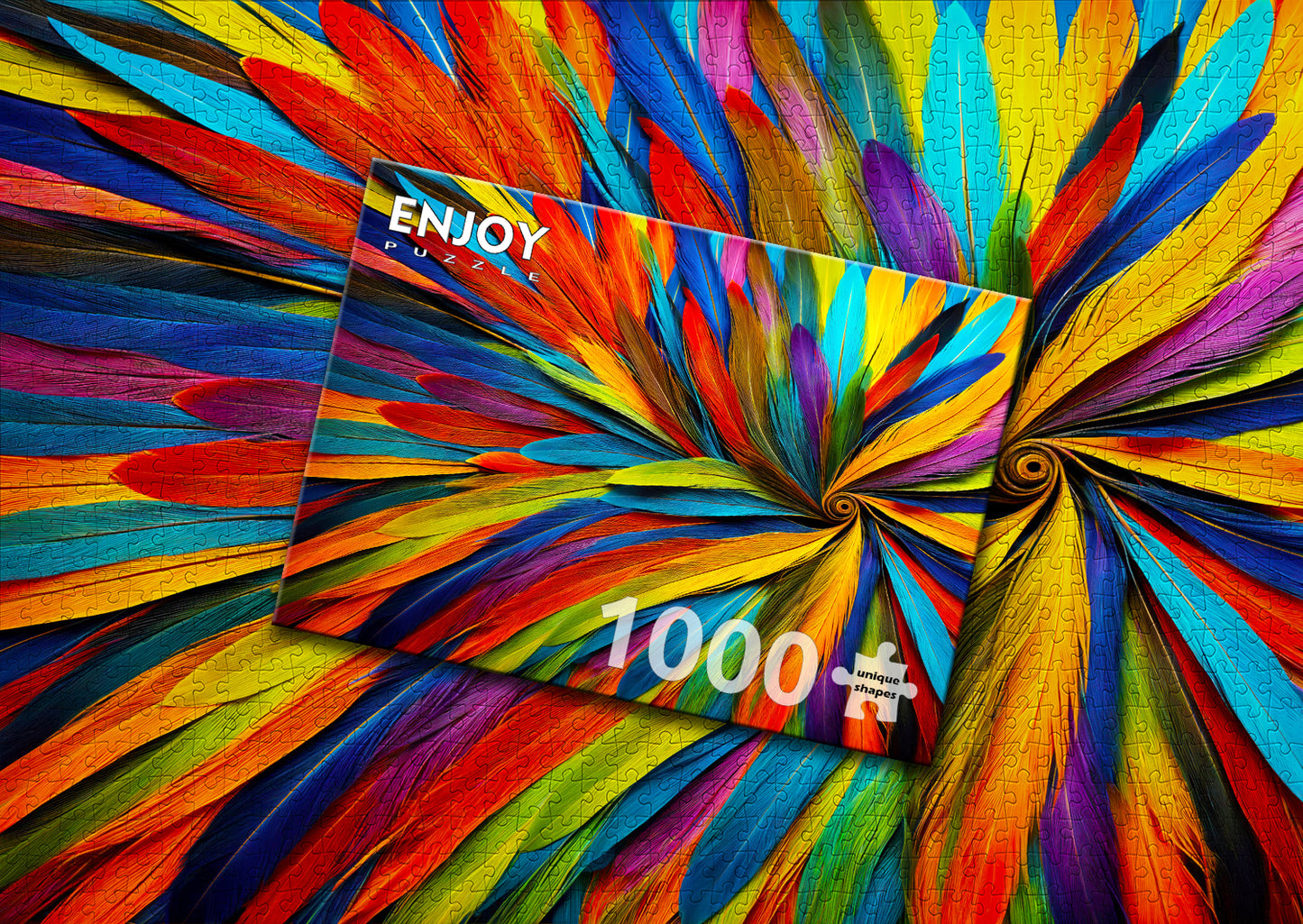 1000 Pieces Jigsaw Puzzle - Colorful Feathers (2133)