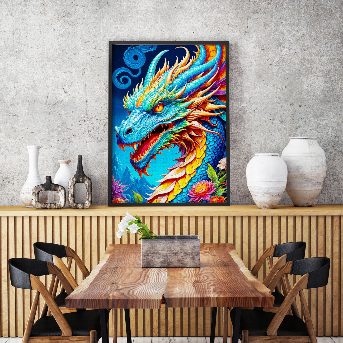 1000 Pieces Jigsaw Puzzle - Blue Dragon (2143)