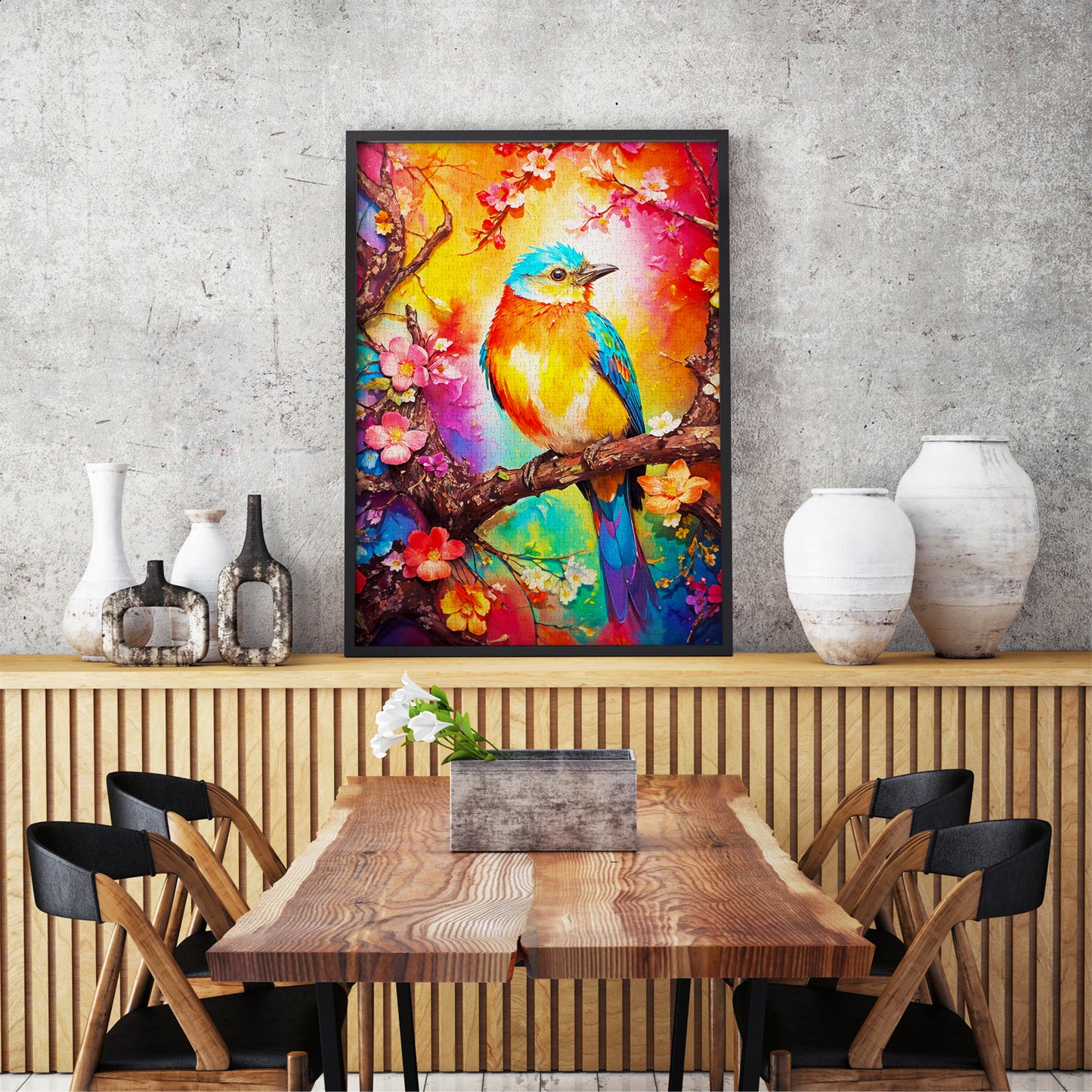 1000 Pieces Jigsaw Puzzle - Colorful Birdie (2147)