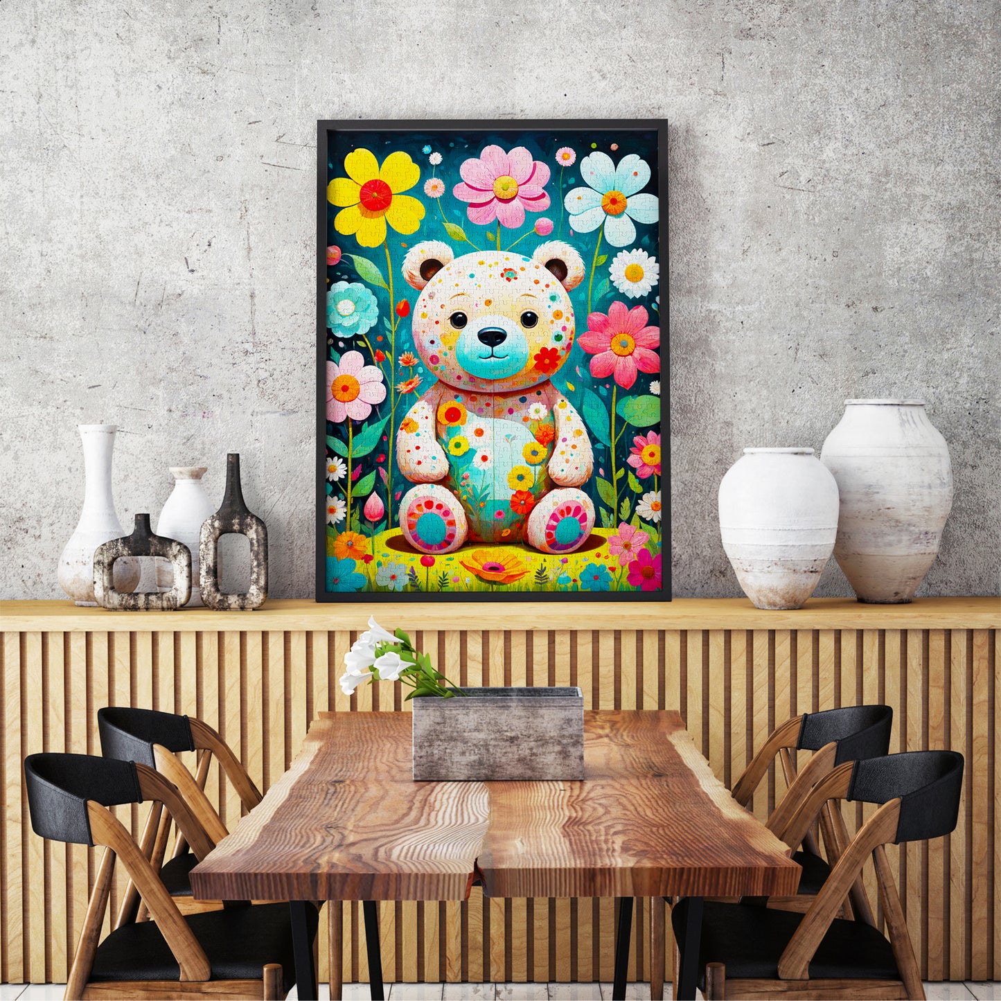 1000 Pieces Jigsaw Puzzle - Flower Teddy Bear (2150)