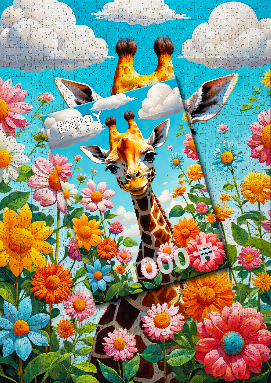 1000 Pieces Jigsaw Puzzle - Cute Giraffe (2151)