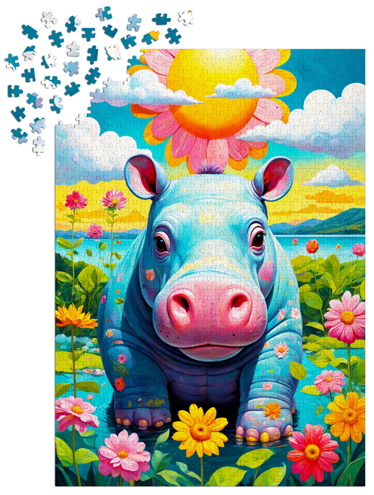 1000 Pieces Jigsaw Puzzle - Sunny Hippo (2152)