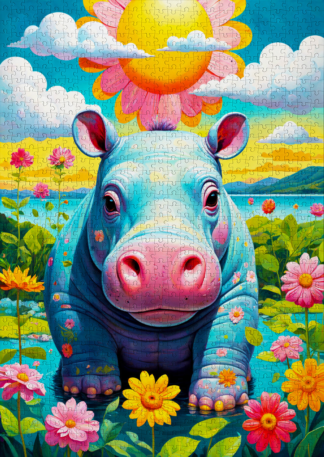 1000 Pieces Jigsaw Puzzle - Sunny Hippo (2152)
