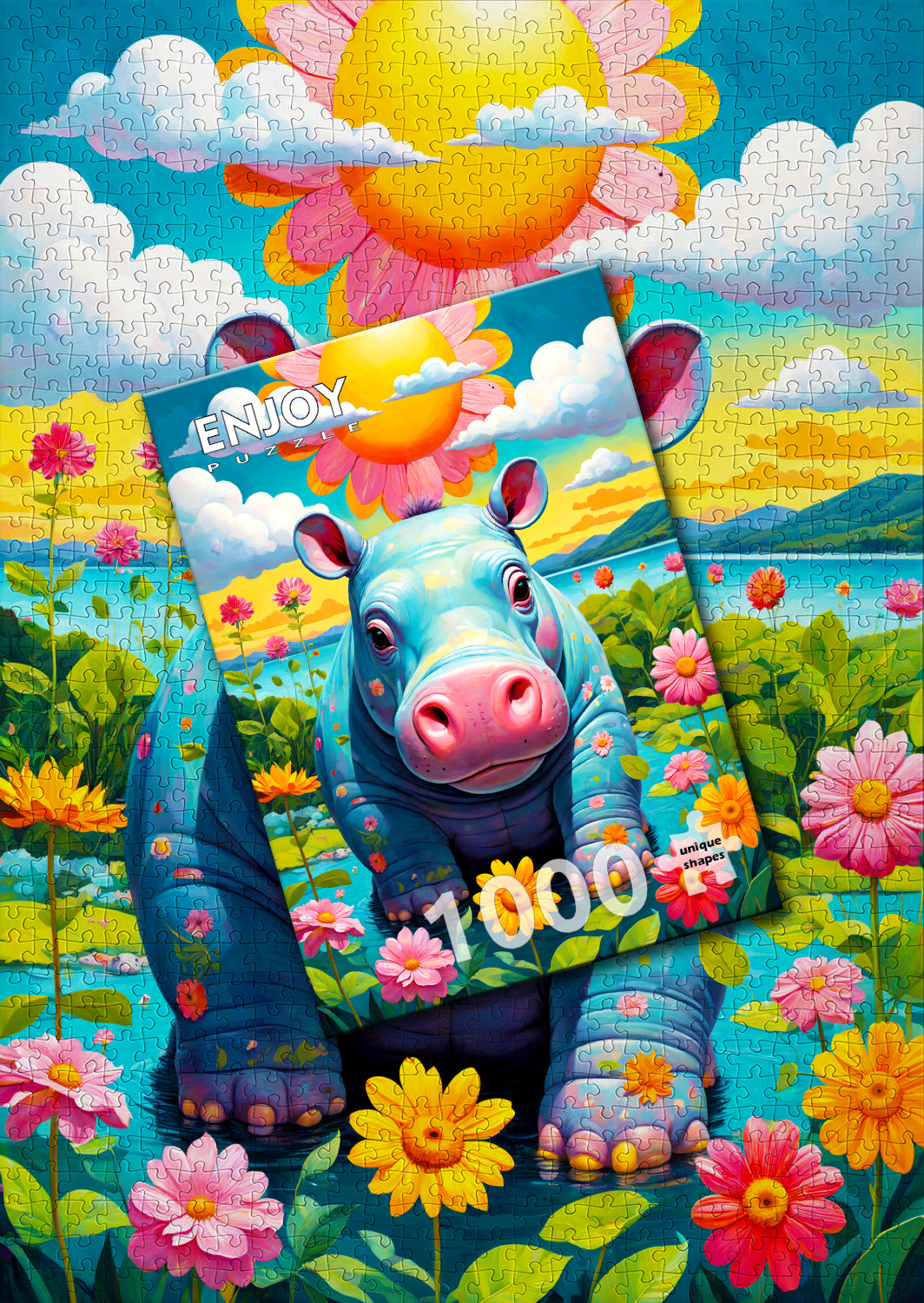 1000 Pieces Jigsaw Puzzle - Sunny Hippo (2152)