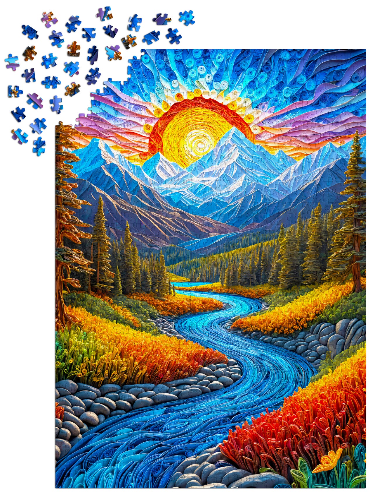 1000 Pieces Jigsaw Puzzle - Sunrise Landscape (2154)