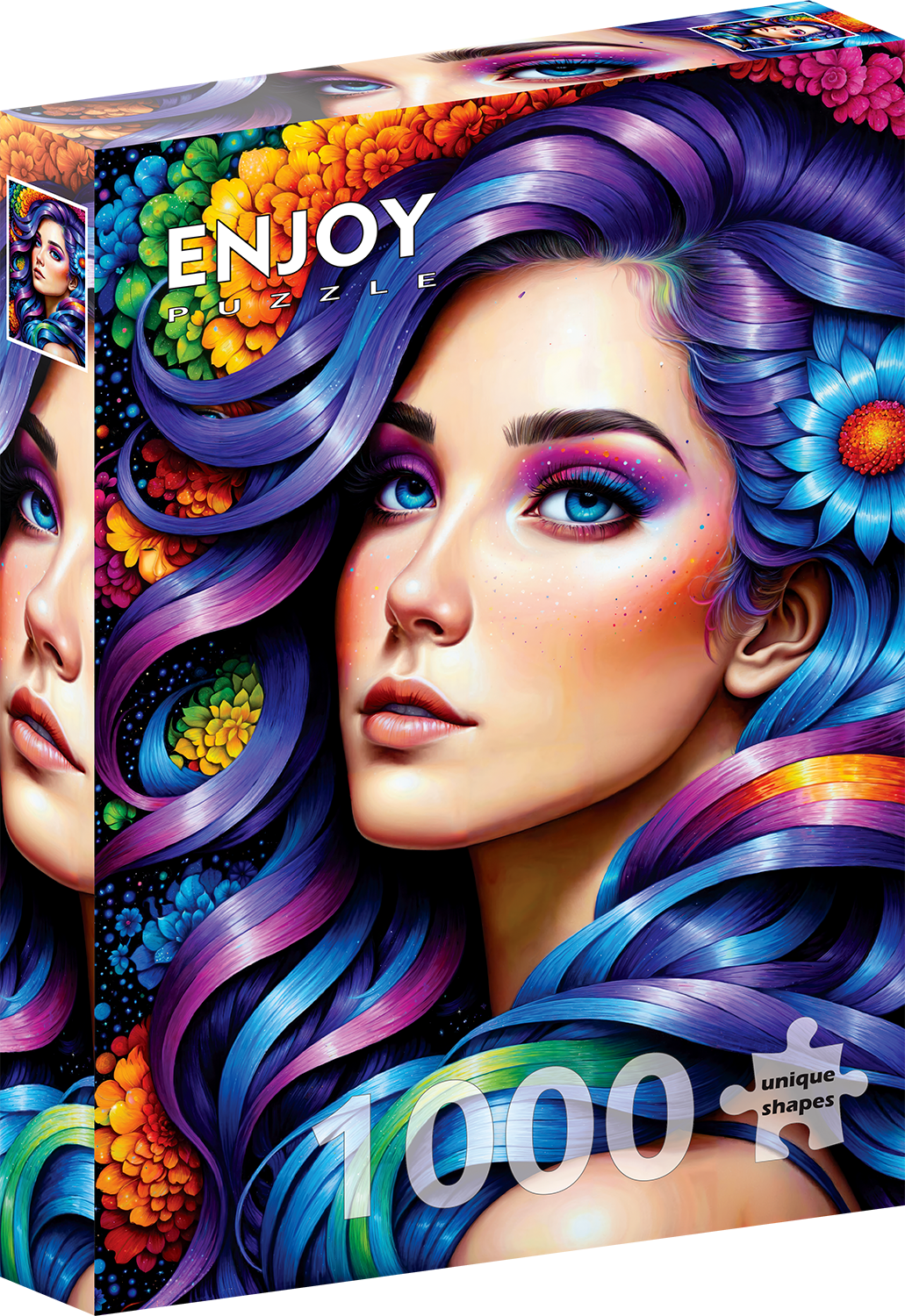 1000 Pieces Jigsaw Puzzle - Rainbow Flower Portrait (2172)