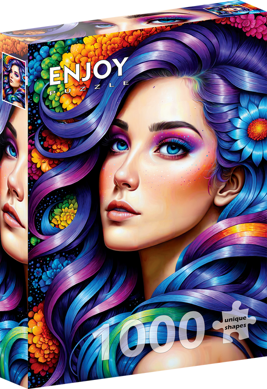 1000 Pieces Jigsaw Puzzle - Rainbow Flower Portrait (2172)