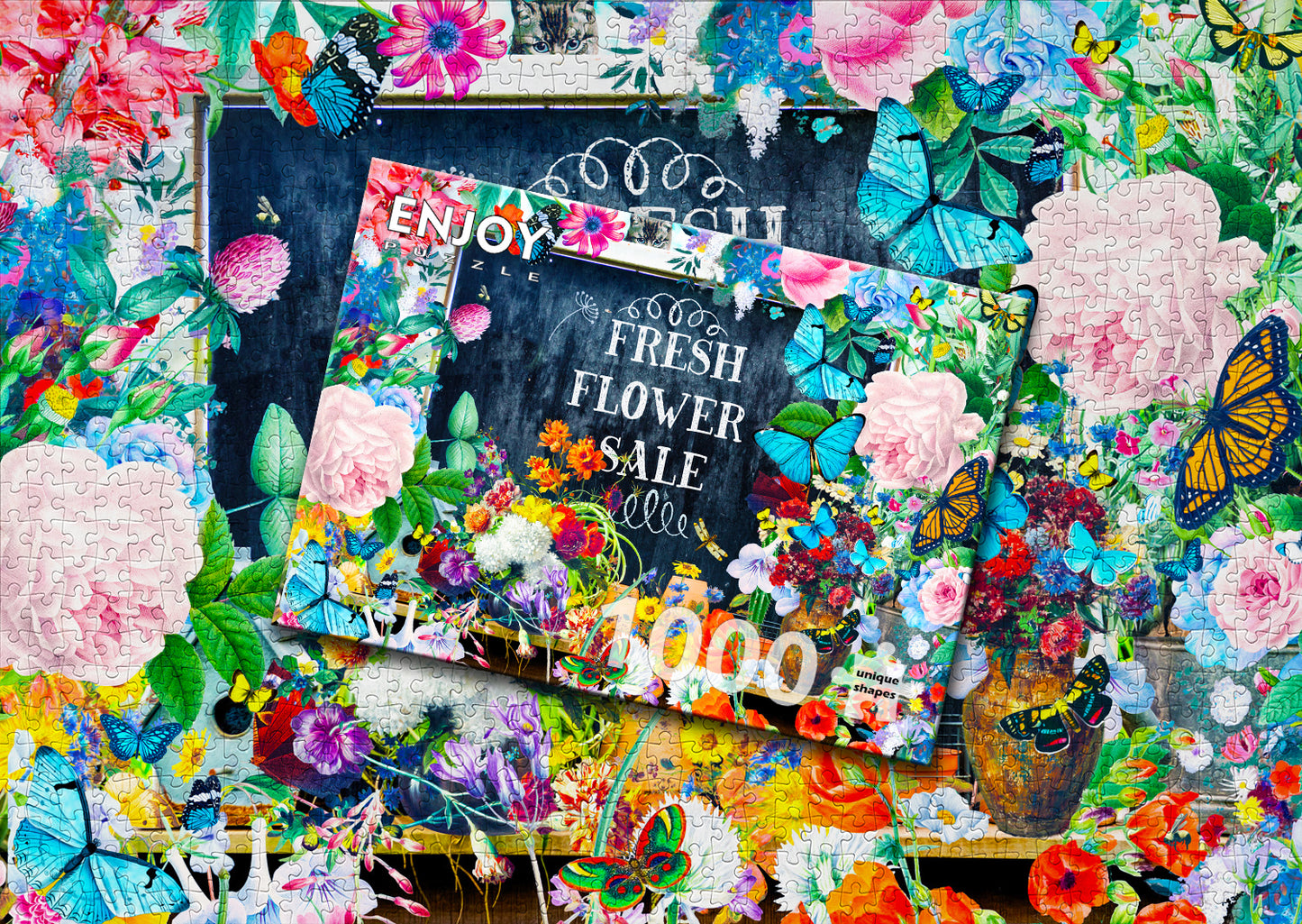 1000 Pieces Jigsaw Puzzle - Flower Sale (2189)