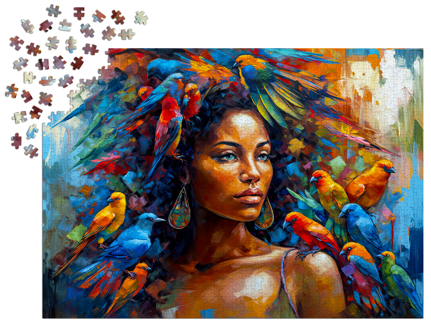 1000 Pieces Jigsaw Puzzle - Feathery Queen (2190)