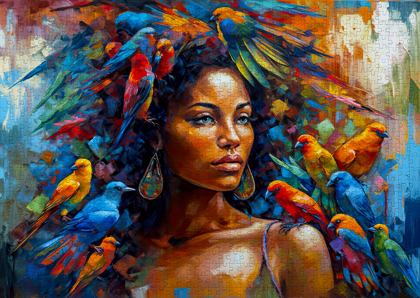 1000 Pieces Jigsaw Puzzle - Feathery Queen (2190)