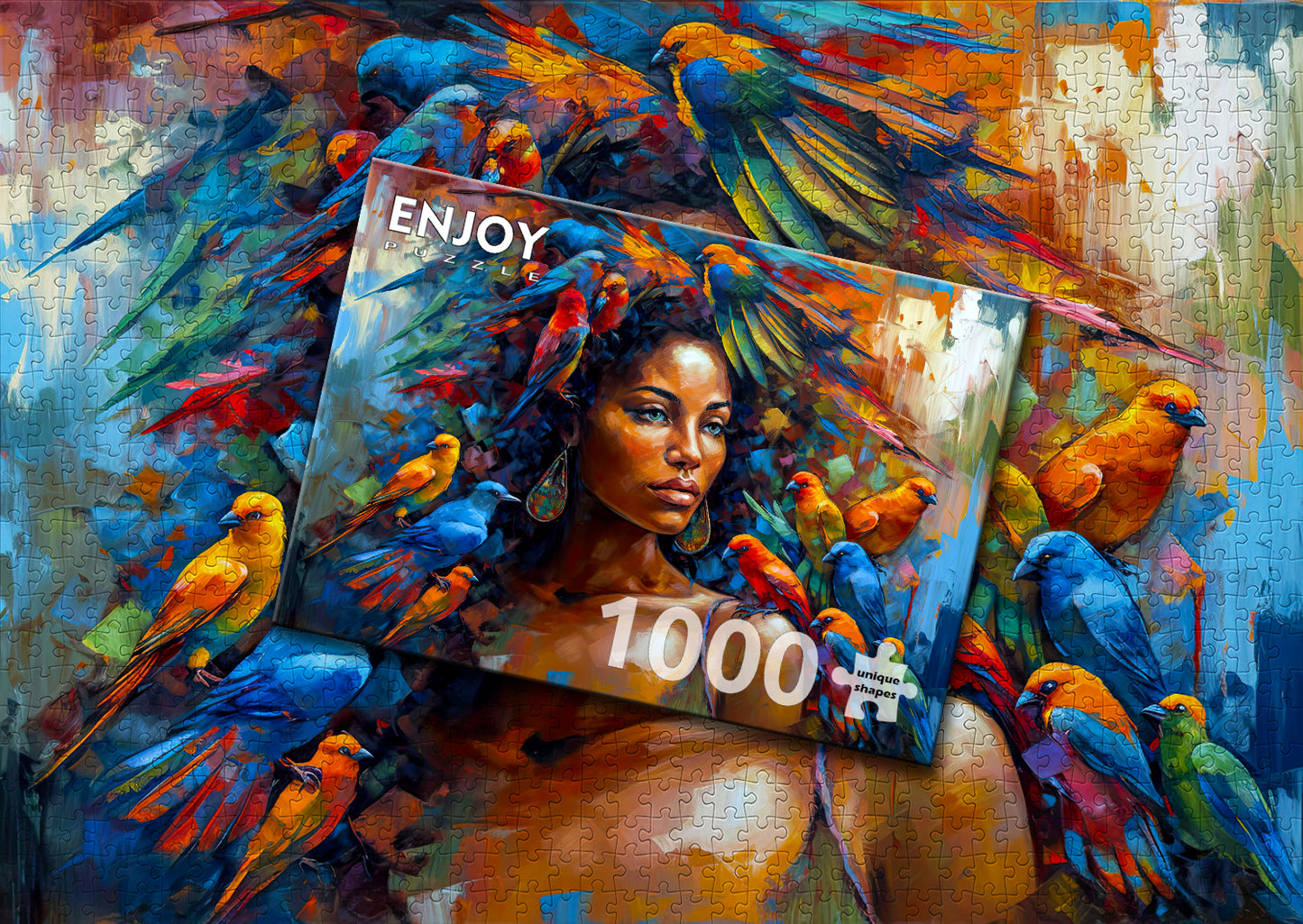 1000 Pieces Jigsaw Puzzle - Feathery Queen (2190)