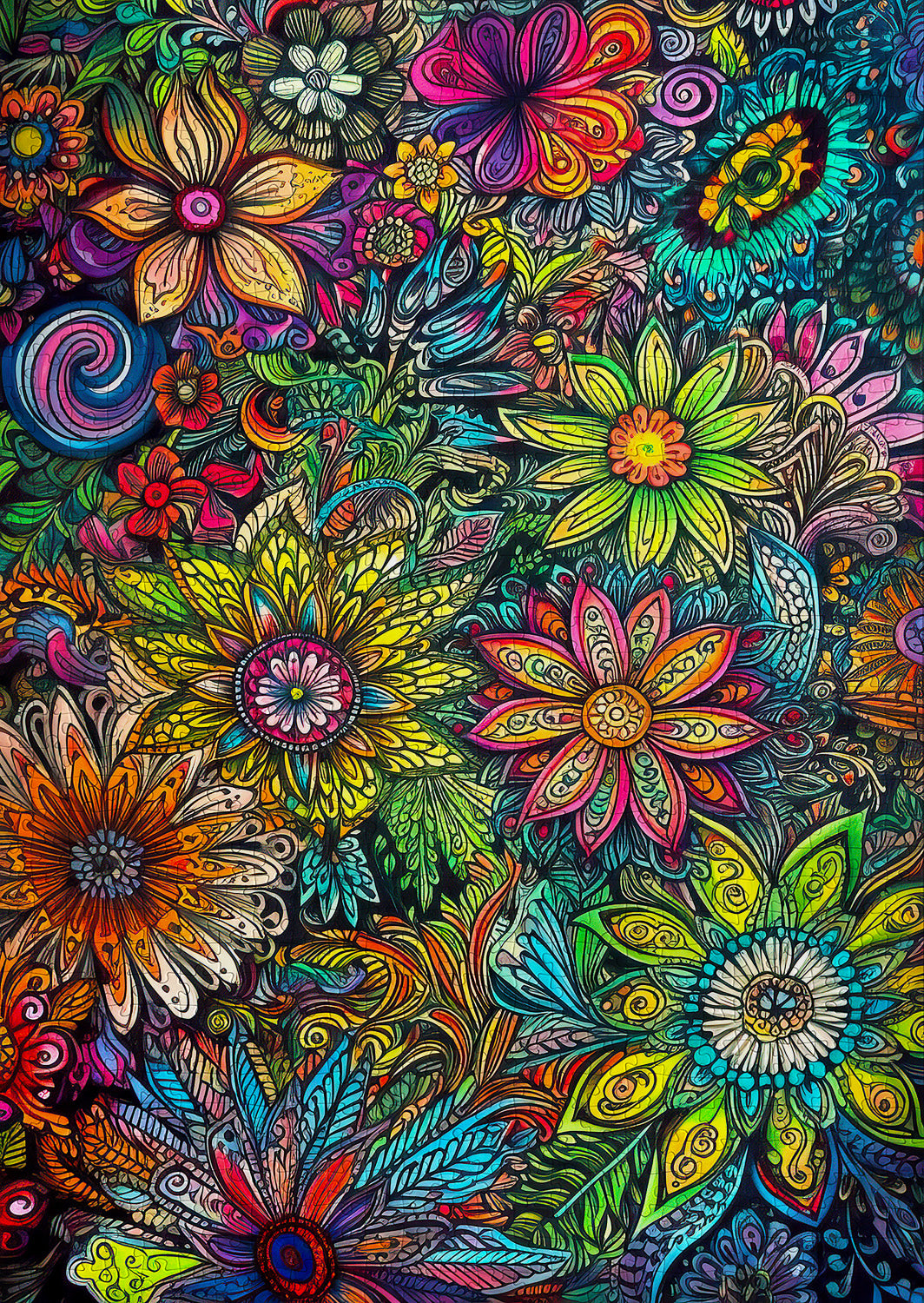 1000 Pieces Jigsaw Puzzle - Flower Power (2209)