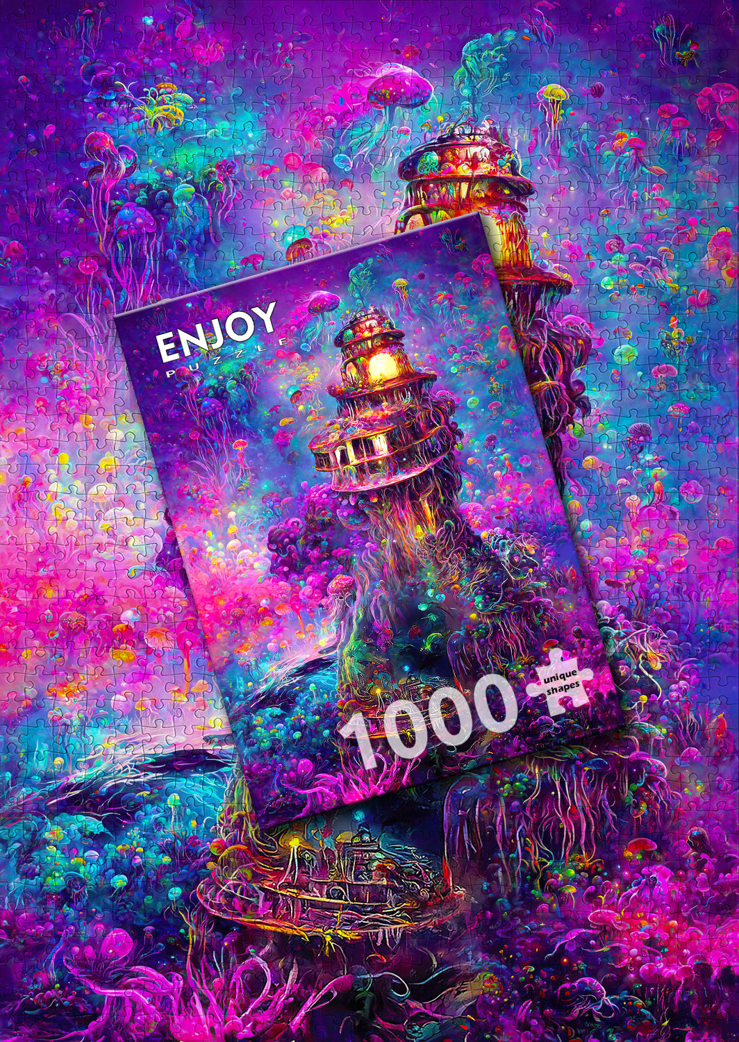 1000 Pieces Jigsaw Puzzle - Underwater Lighthouse (2216)