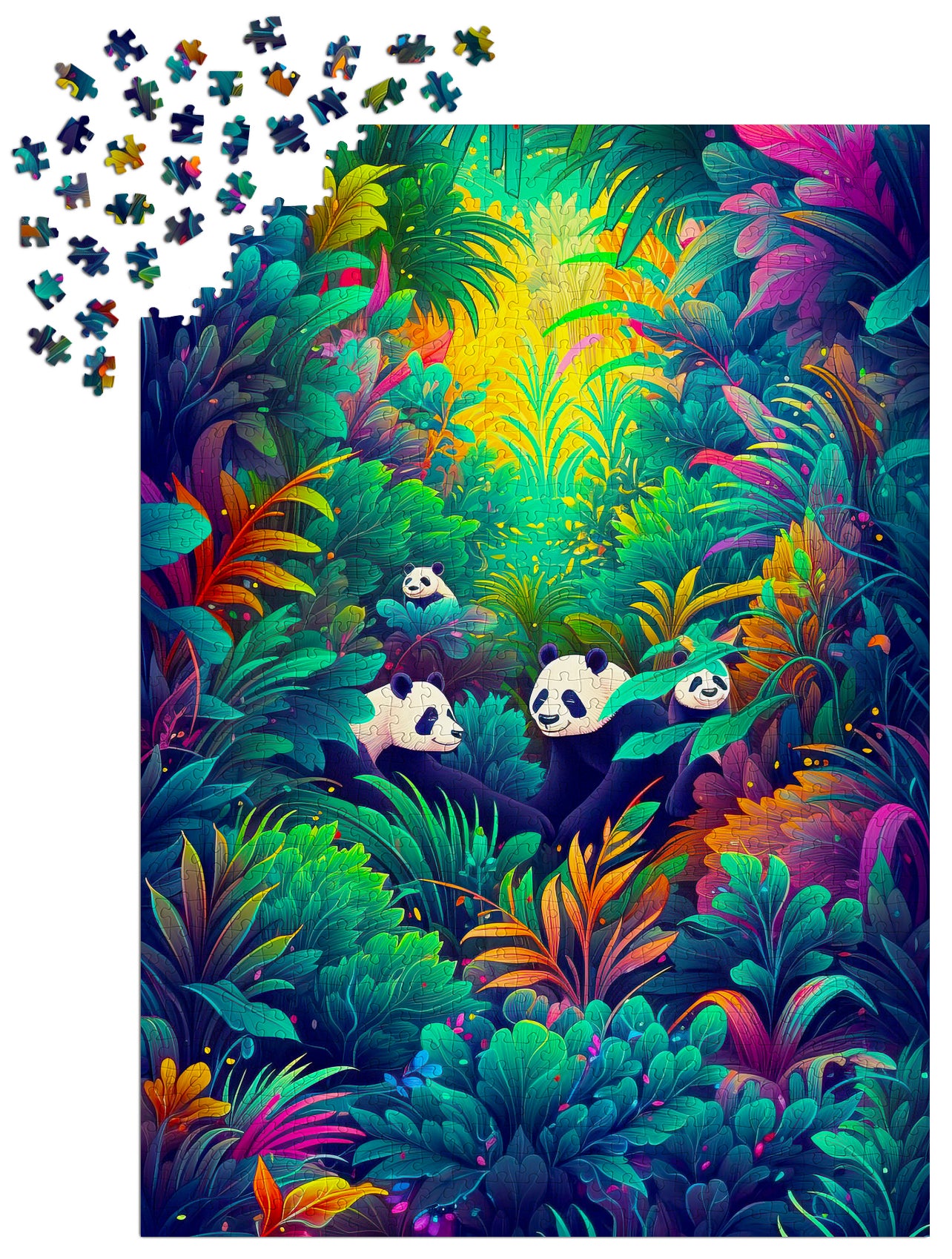 1000 Pieces Jigsaw Puzzle - Panda Haven (2220)