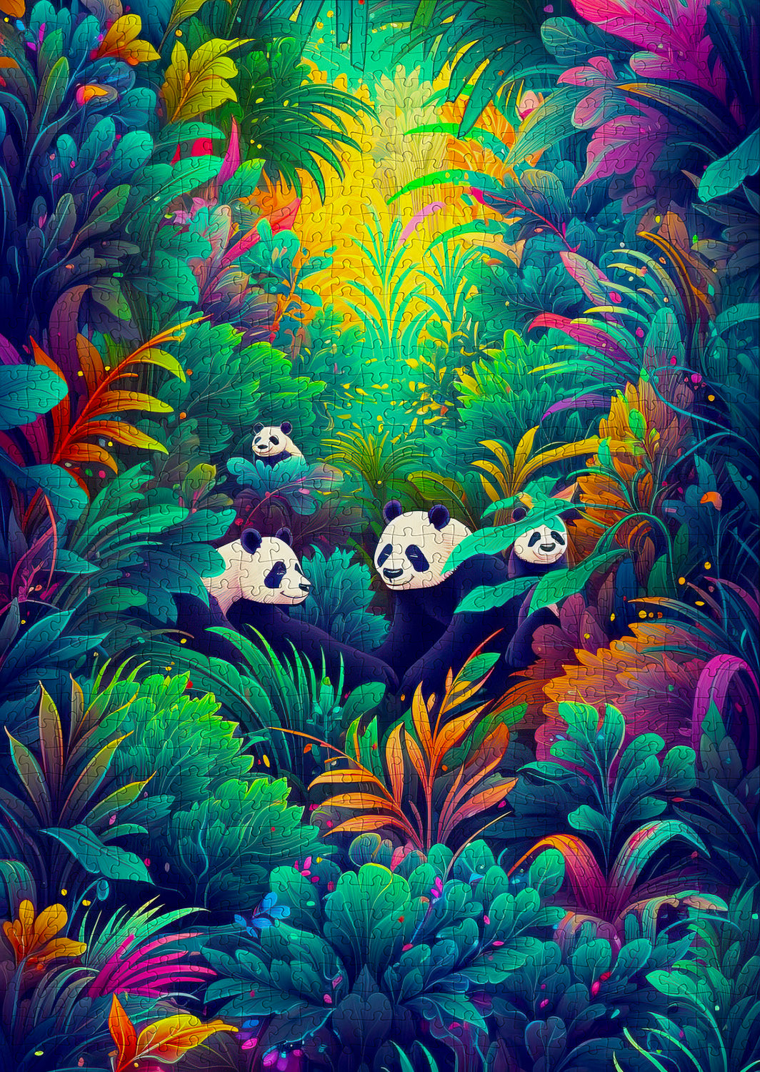 1000 Pieces Jigsaw Puzzle - Panda Haven (2220)