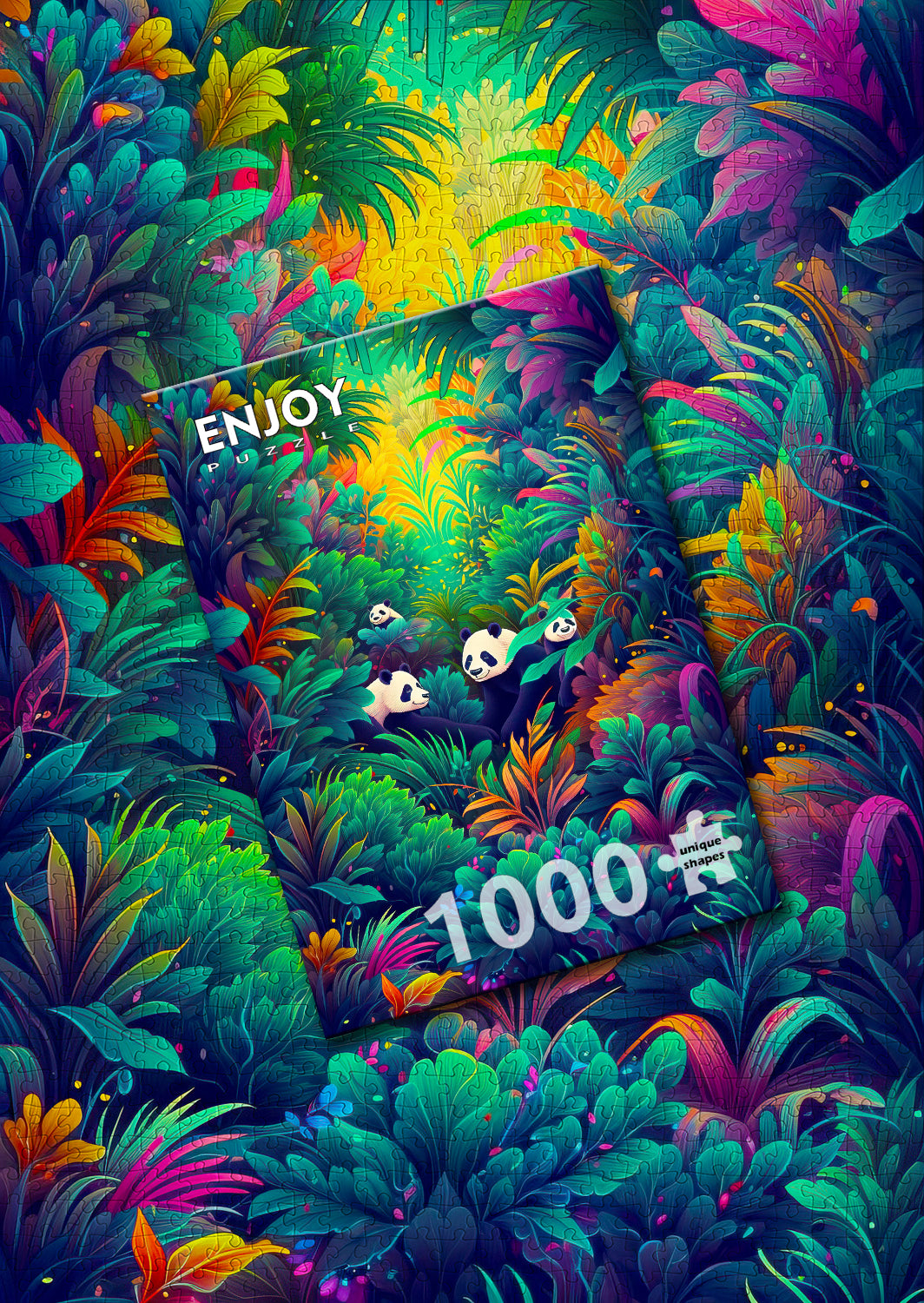 1000 Pieces Jigsaw Puzzle - Panda Haven (2220)