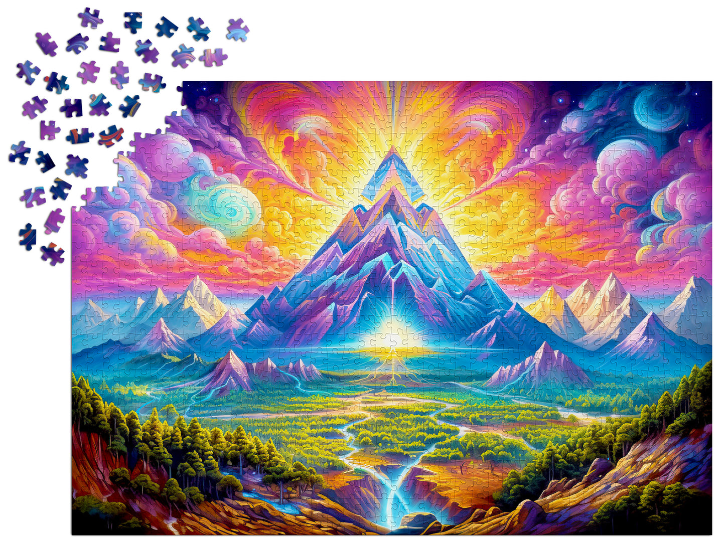 1000 Pieces Jigsaw Puzzle - Woodland Pyramids (2230)