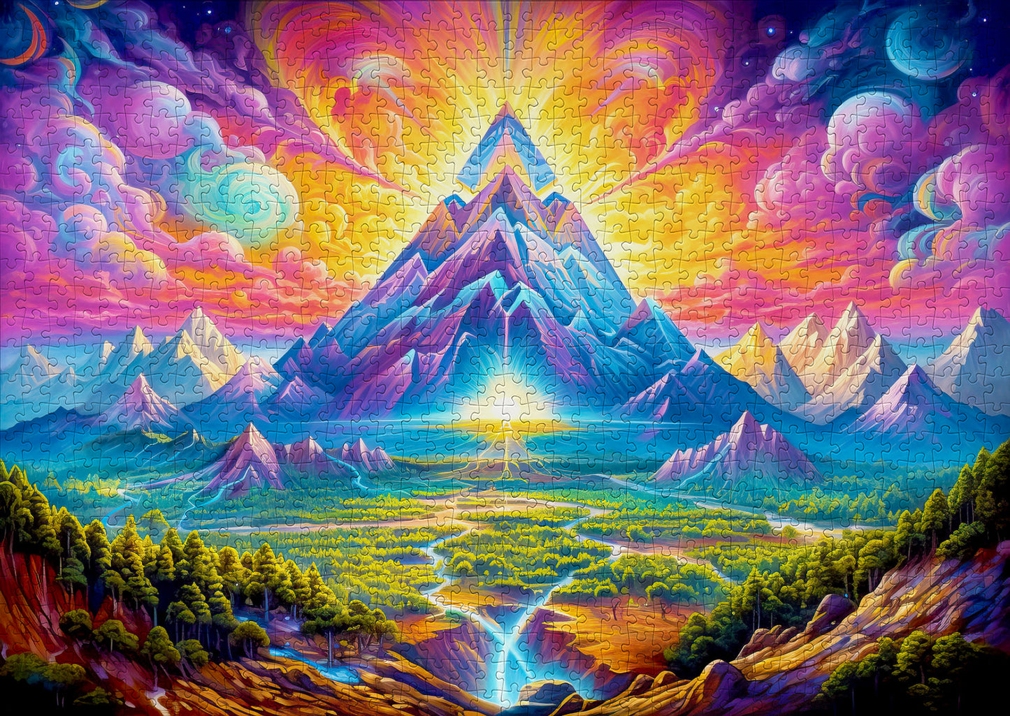 1000 Pieces Jigsaw Puzzle - Woodland Pyramids (2230)