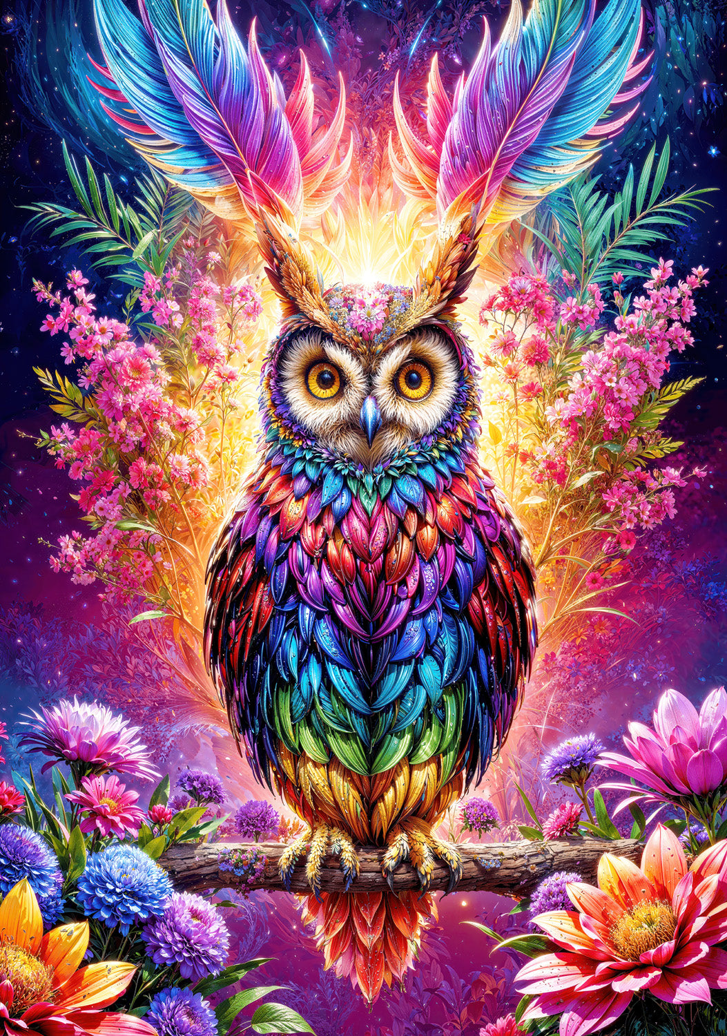 2000 Pieces Jigsaw Puzzle - Neon Owl (2233)