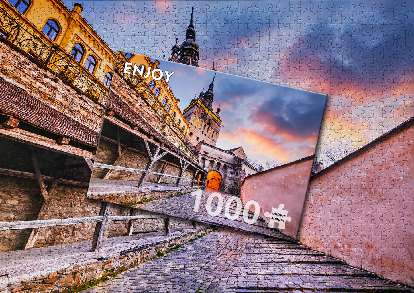 1000 Pieces Jigsaw Puzzle - The Clock Tower, Sighisoara (1029)