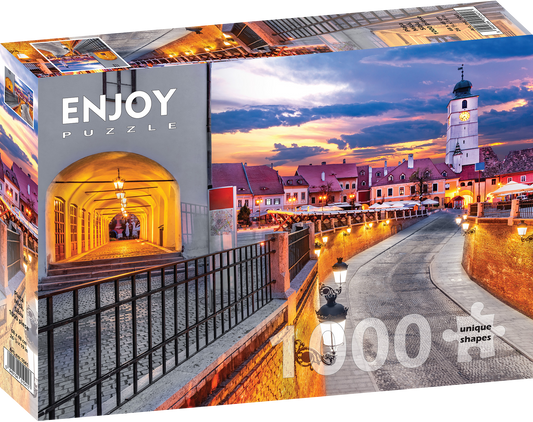 1000 Pieces Jigsaw Puzzle - The Small Square, Sibiu (1041)