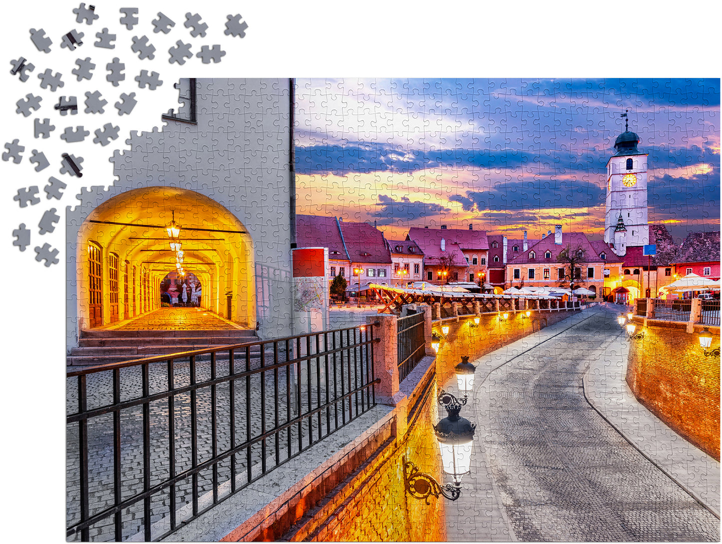 1000 Pieces Jigsaw Puzzle - The Small Square, Sibiu (1041)