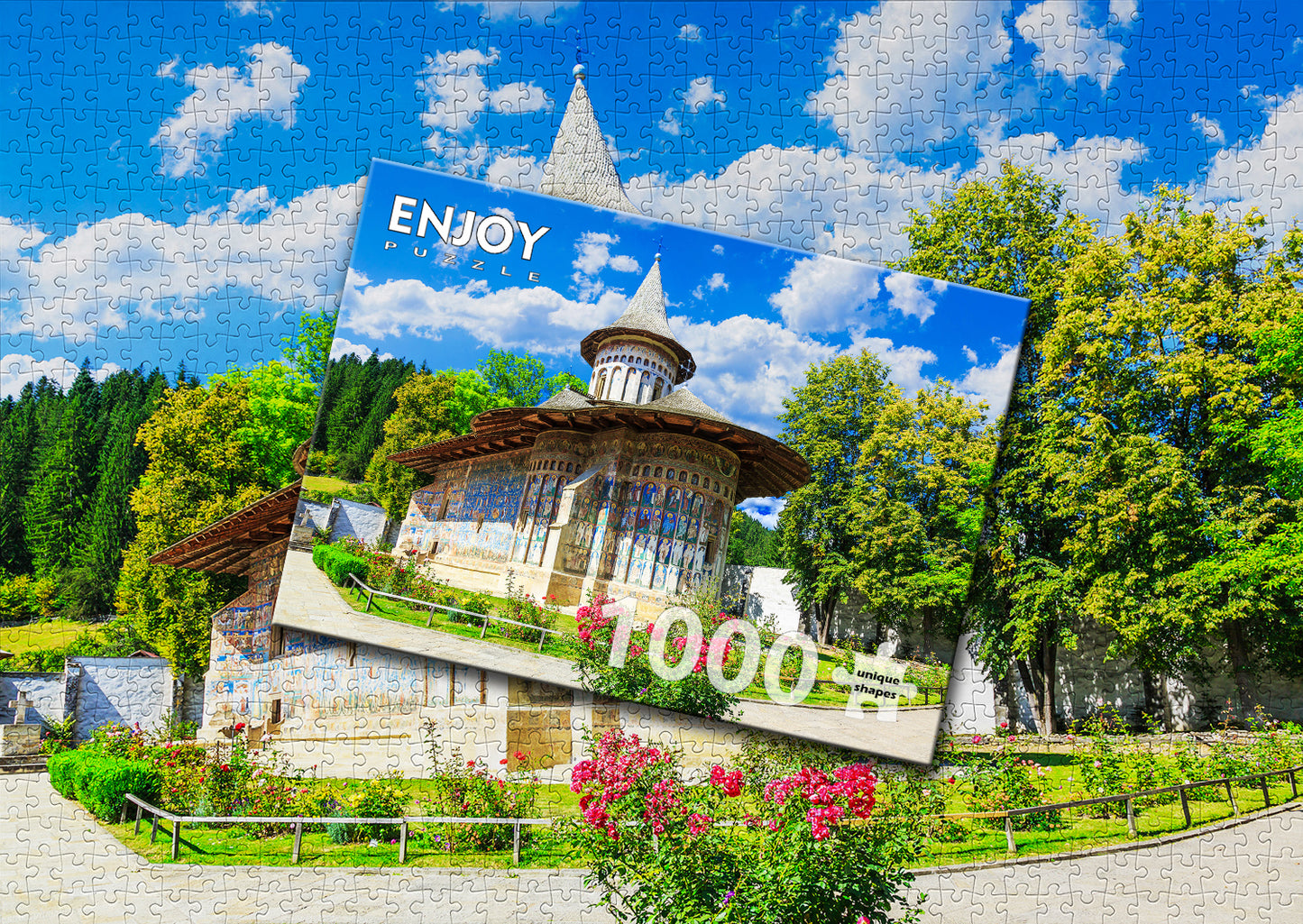 1000 Pieces Jigsaw Puzzle - Voronet Monastery (1062)