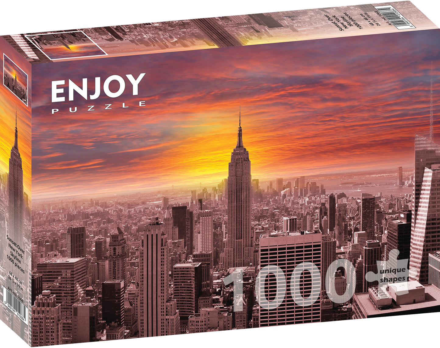 1000 Pieces Jigsaw Puzzle - Sunset Over New York Skyline (1068)