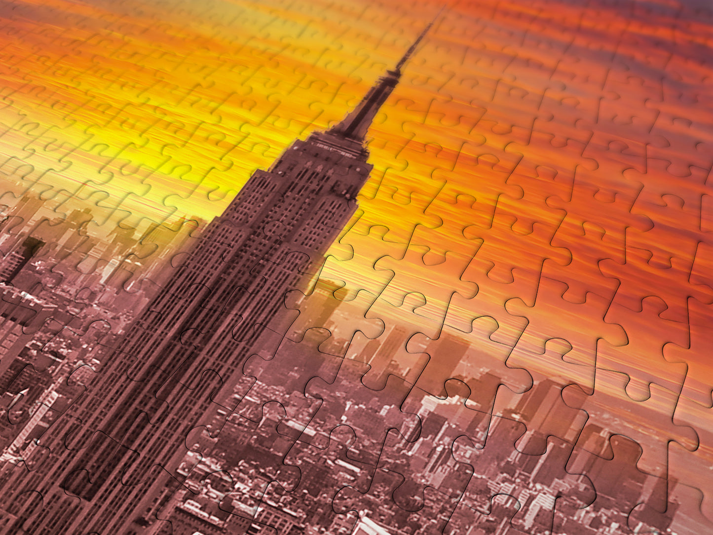 1000 Pieces Jigsaw Puzzle - Sunset Over New York Skyline (1068)