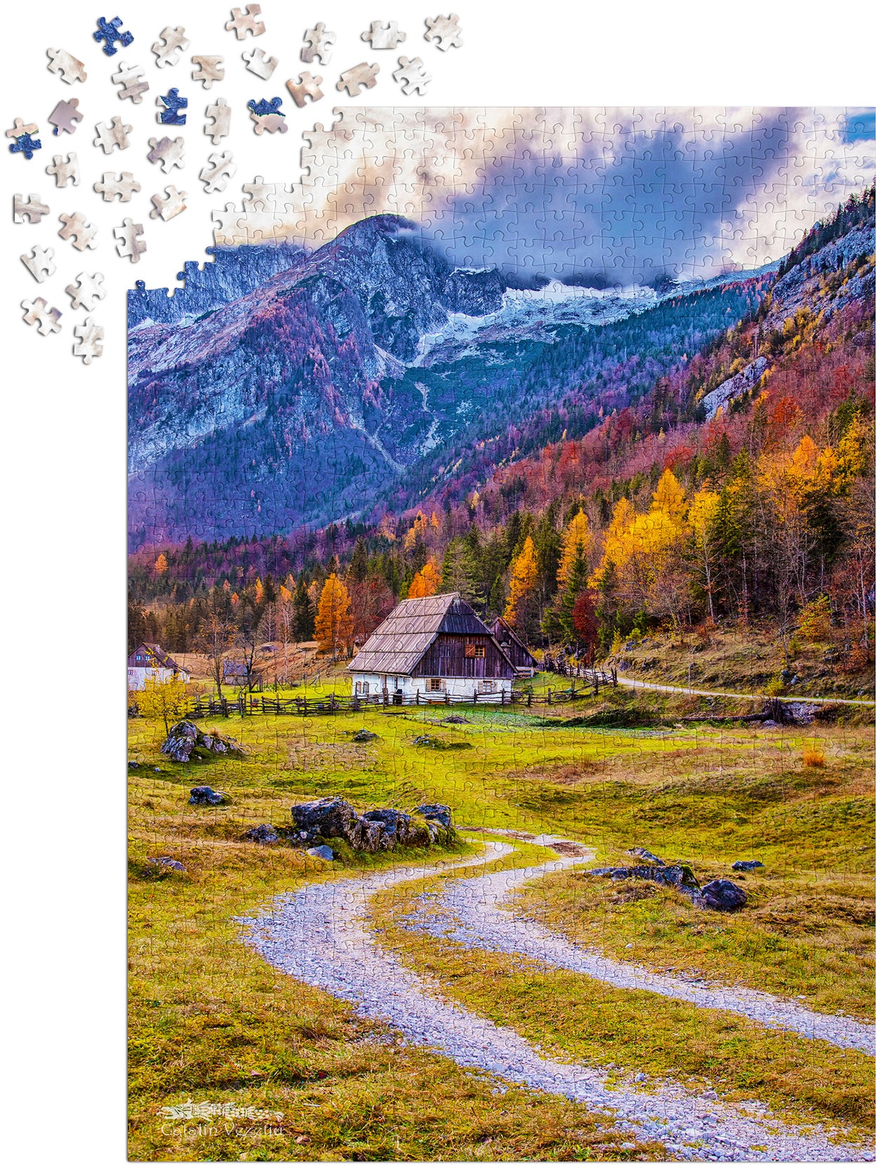 1000 Pieces Jigsaw Puzzle - Cottage in the Mountains (1074)