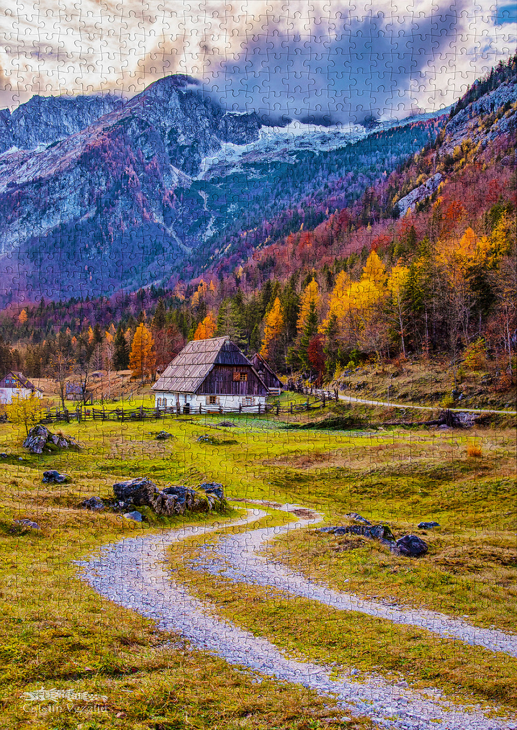1000 Pieces Jigsaw Puzzle - Cottage in the Mountains (1074)