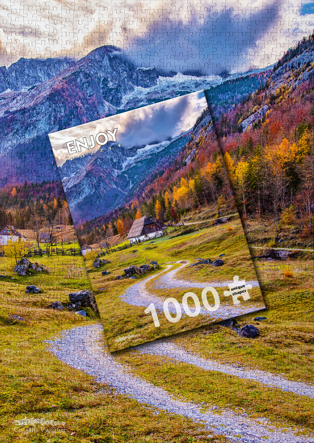 1000 Pieces Jigsaw Puzzle - Cottage in the Mountains (1074)