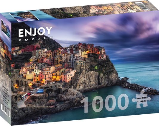 1000 Pieces Jigsaw Puzzle - Manarola at Dusk (1077)