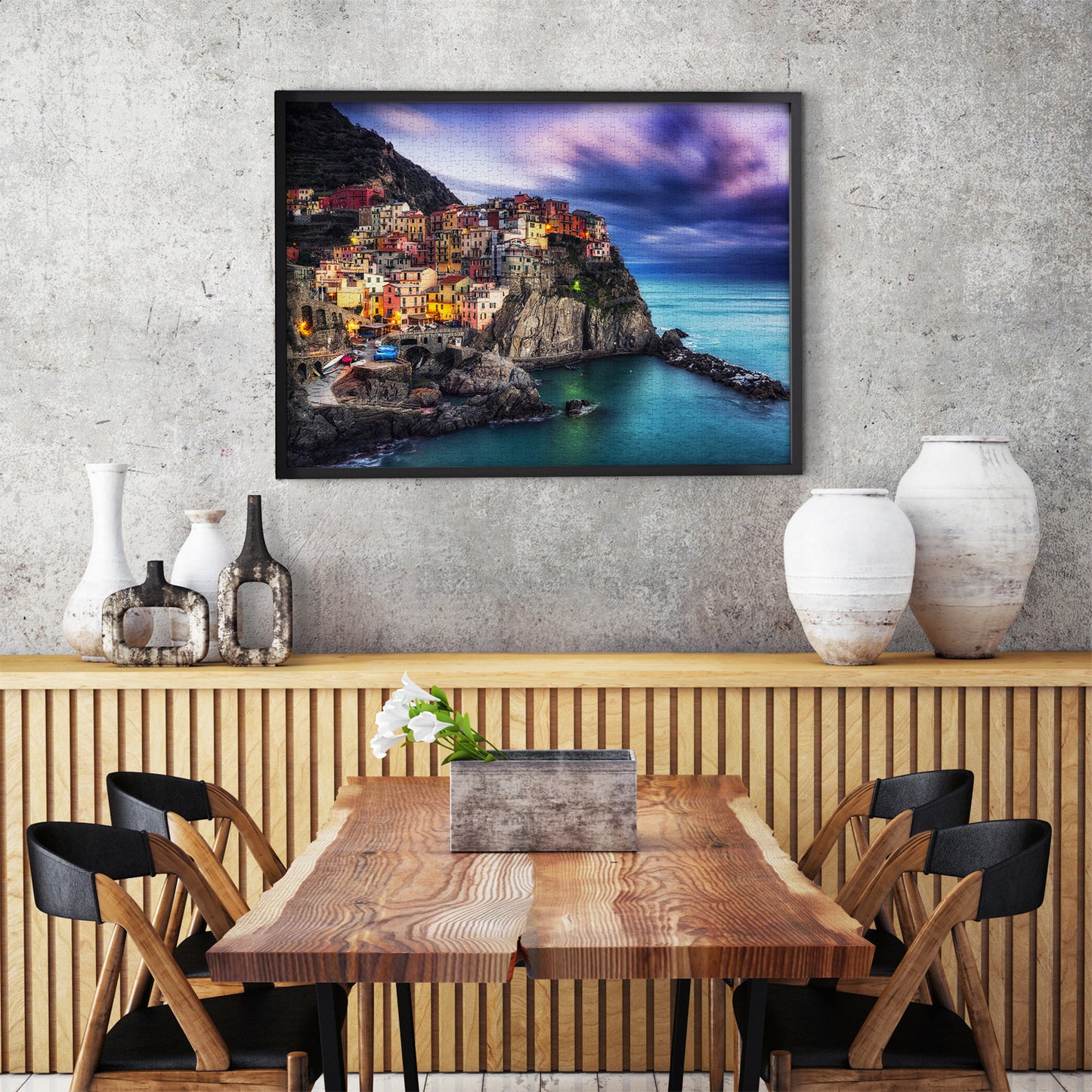 1000 Pieces Jigsaw Puzzle - Manarola at Dusk (1077)