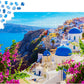 1000 Pieces Jigsaw Puzzle - Santorini View with Flowers (1083)