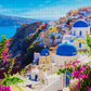 1000 Pieces Jigsaw Puzzle - Santorini View with Flowers (1083)