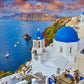 1000 Pieces Jigsaw Puzzle - Santorini View with Boats (1086)