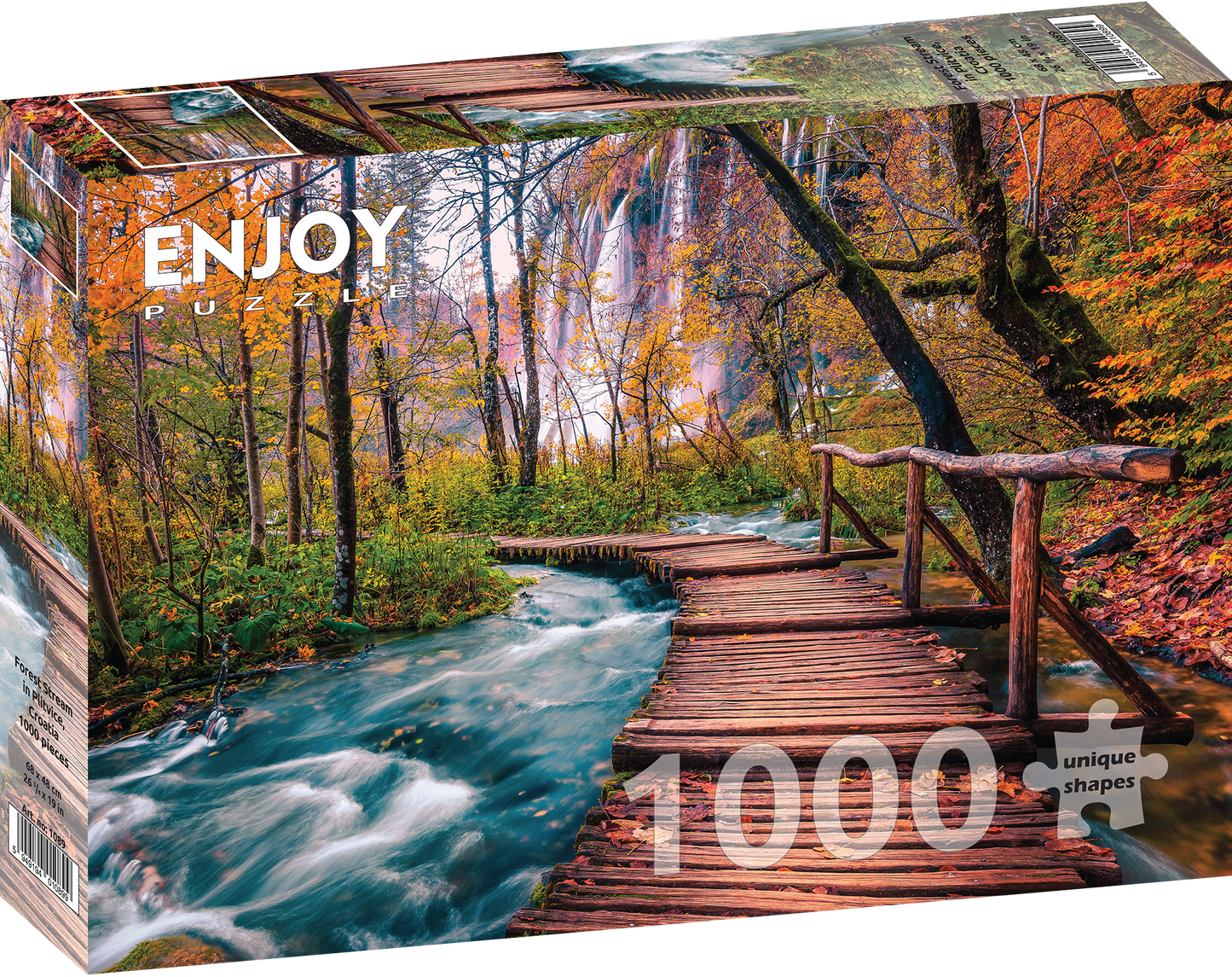 1000 Pieces Jigsaw Puzzle - Forest Stream in Plitvice (1089)