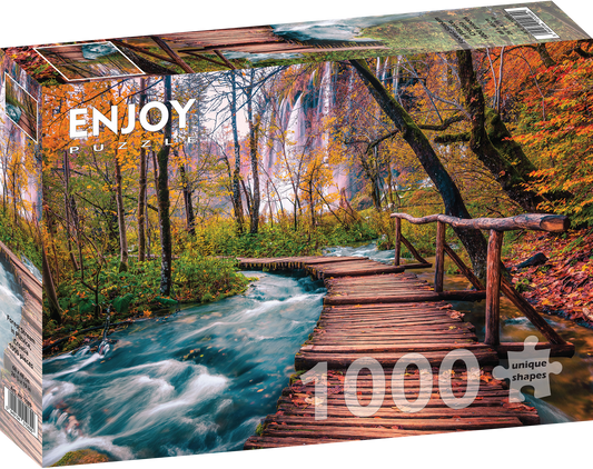 1000 Pieces Jigsaw Puzzle - Forest Stream in Plitvice (1089)