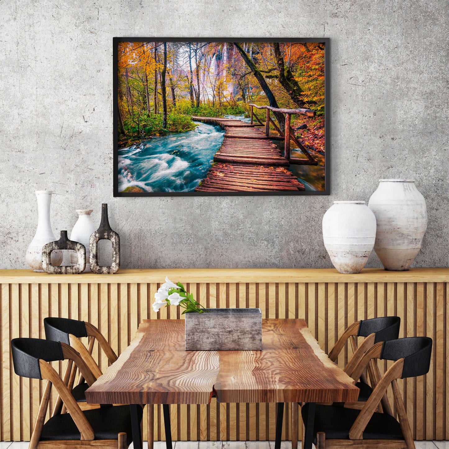1000 Pieces Jigsaw Puzzle - Forest Stream in Plitvice (1089)