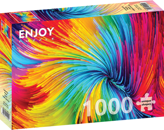 1000 Pieces Jigsaw Puzzle - Colorful Paint Swirl (1095)