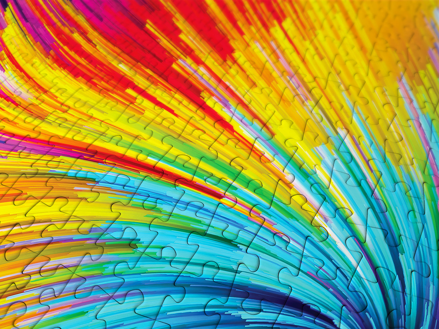 1000 Pieces Jigsaw Puzzle - Colorful Paint Swirl (1095)