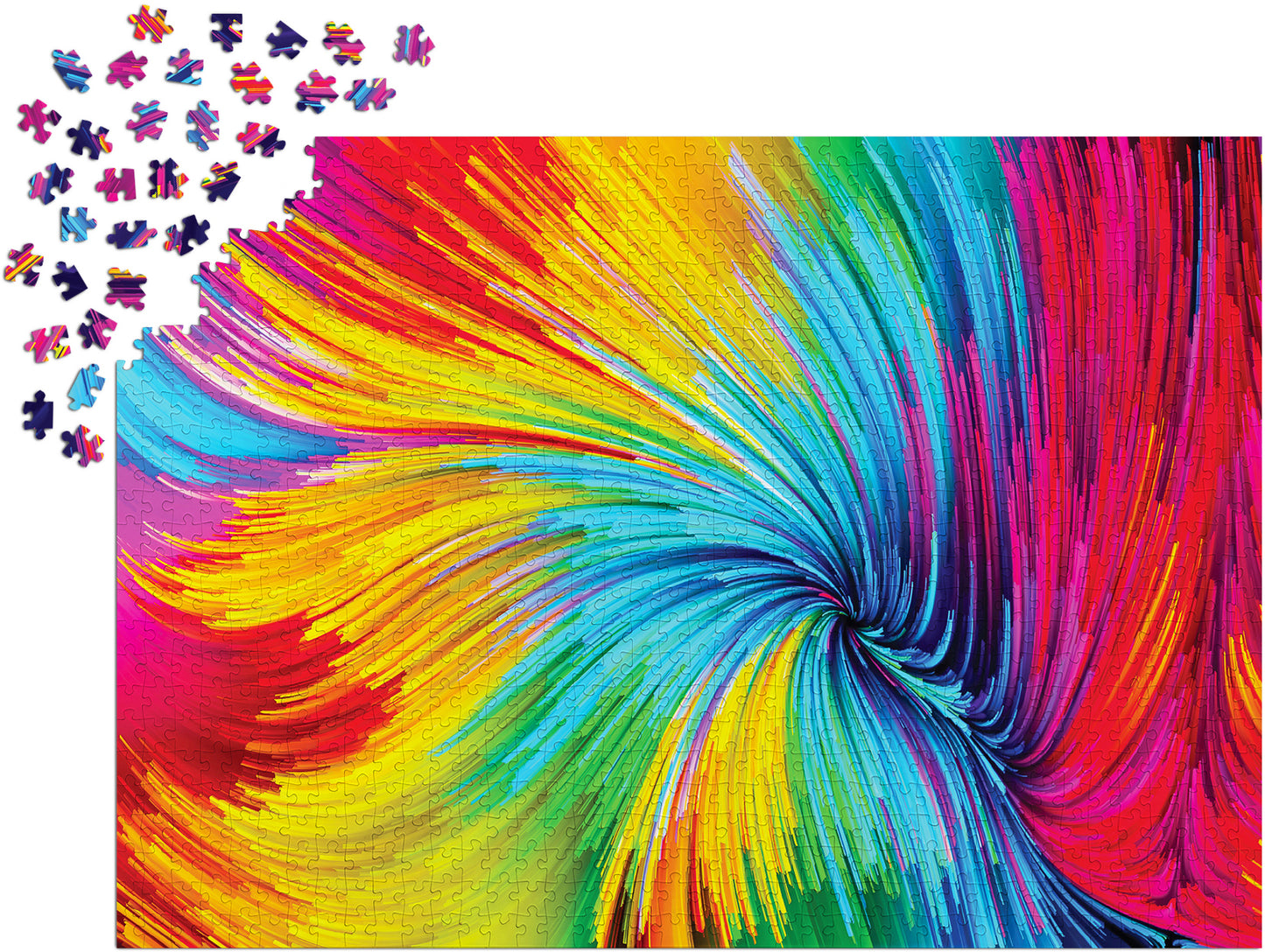 1000 Pieces Jigsaw Puzzle - Colorful Paint Swirl (1095)