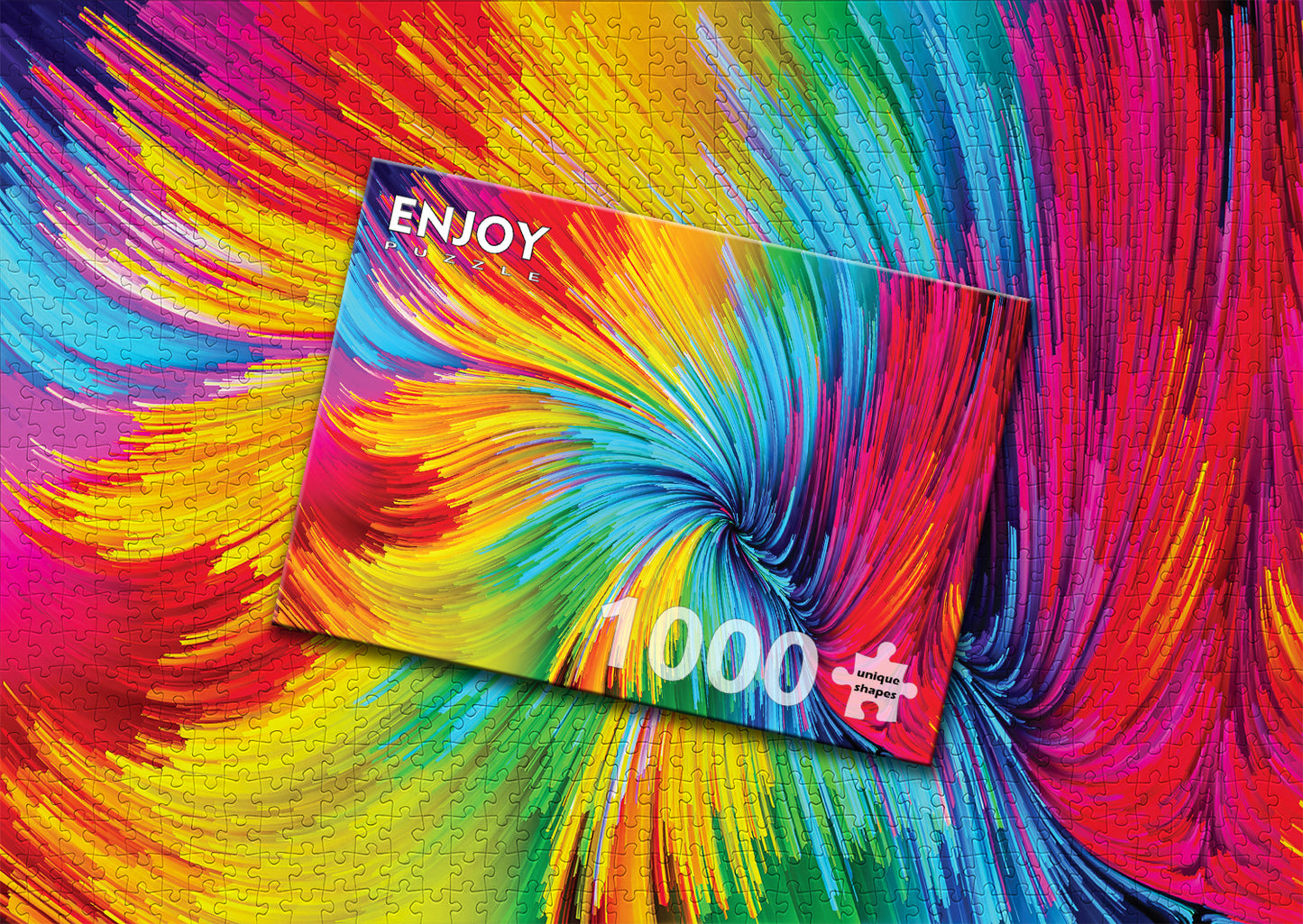1000 Pieces Jigsaw Puzzle - Colorful Paint Swirl (1095)