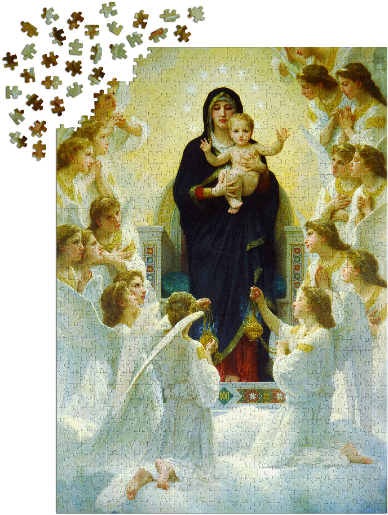 1000 Pieces Jigsaw Puzzle - William Bouguereau: The Virgin With Angels (1116)