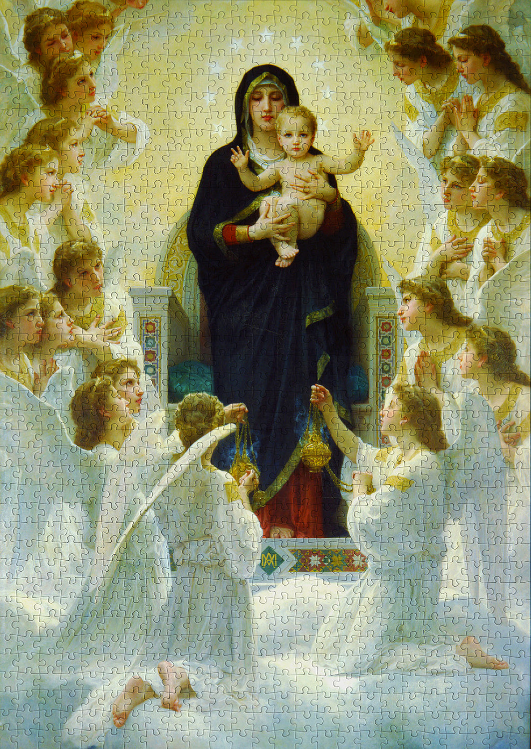 1000 Pieces Jigsaw Puzzle - William Bouguereau: The Virgin With Angels (1116)